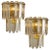 Glass and Gilt Brass Sconces by J. T. Kalmar for Kalmar, Set of 2 For Sale
