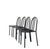 Mid-Century Modern Model 222 Black Chairs by Robert Mallet Stevens for Ecart, France, 1980s, Set of 4 For Sale - Image 3 of 10