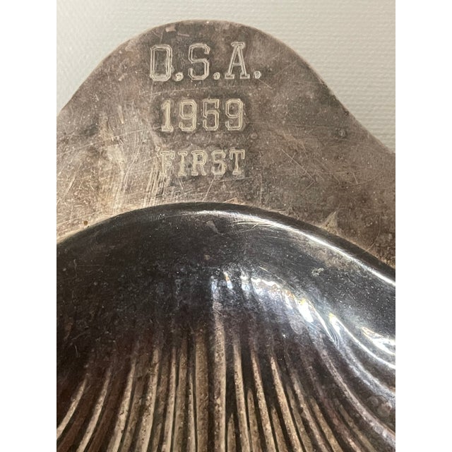 Vintage Silverplate Shell Shape Catchall For Sale - Image 4 of 4