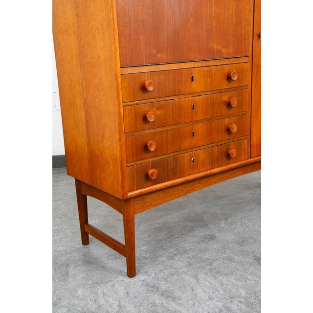 Wood Mid Century Danish Modern Credenza Sideboard 4 Drawers Teak Oak MCM Denmark MCM For Sale - Image 7 of 12