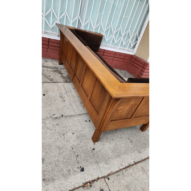1980s Stickley Mission Oak Sofa For Sale - Image 10 of 12