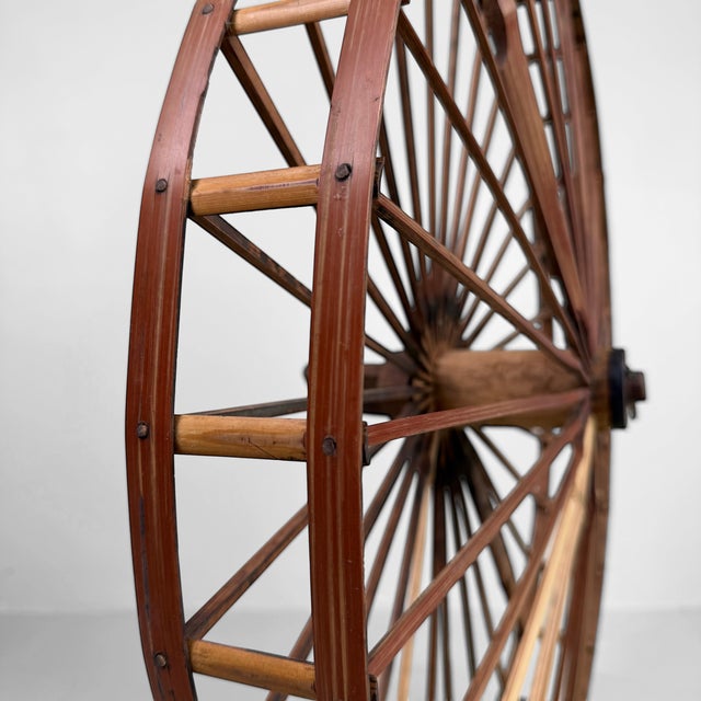 Antique Taishō Japanese Spinning Wheel, 1910 For Sale - Image 6 of 10