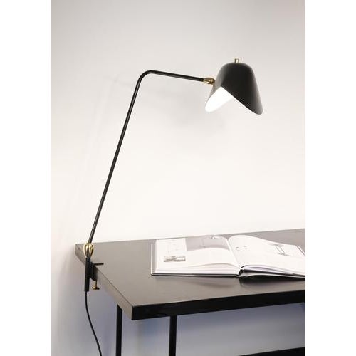 Mid-Century Modern Black 2-Swivel Stapled Table Lamp by Serge Mouille For Sale - Image 3 of 8