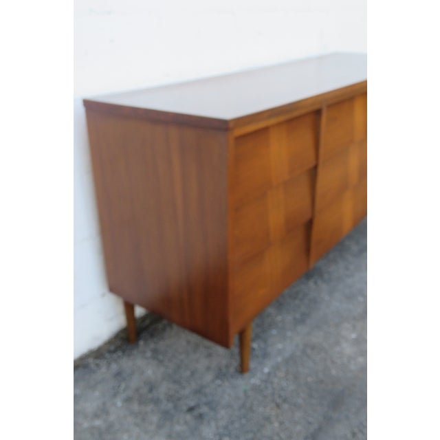Mid Century Modern Inlay Low Long Dresser Bathroom Vanity 6264 For Sale - Image 11 of 18