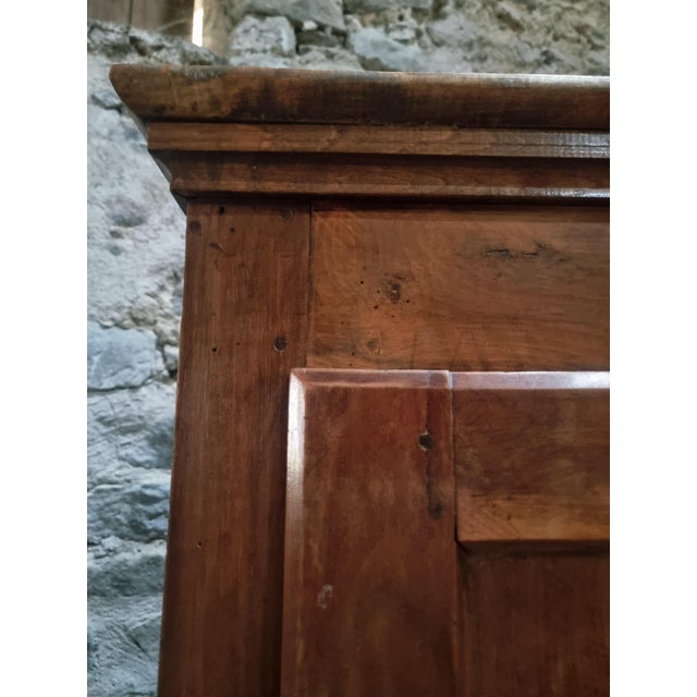 Brown Antique French Cherrywood Bonnetière Linen Cabinet For Sale - Image 8 of 18