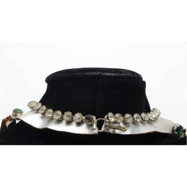 Animal Skin Lee Menichetti Vintage Glass and Rhinestone Necklace For Sale - Image 7 of 7