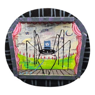 "Vaudeville Dreams", Quirky Folk Art Dancing Spider Painting by Jim Kopp For Sale