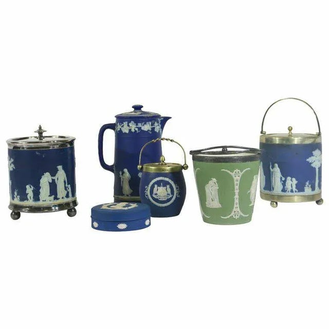 Metal 19th Century Venerable Collection of Wedgewood Jasperware Jars -Magnate Harkness Collection of 9 Pie For Sale - Image 7 of 7