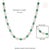 5.71ct Zambian Emerald & 2.81ct Baguette Diamond Tennis Necklace 14k Gold For Sale - Image 9 of 13