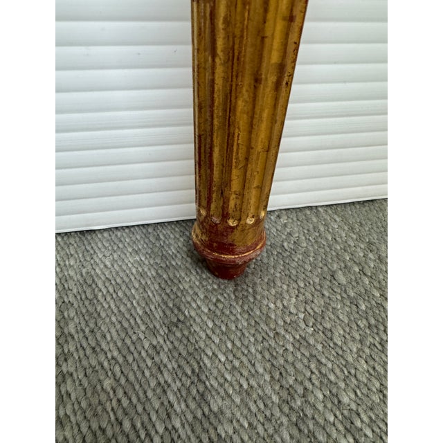 Burton Ching Giltwood Console Table With Marble Top For Sale - Image 10 of 12