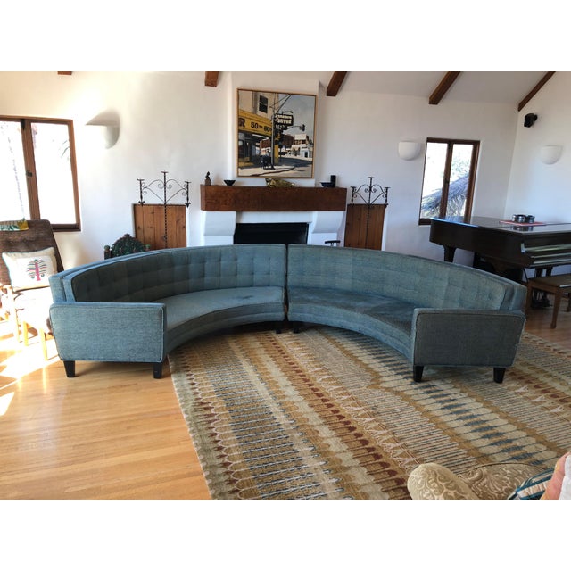 Vintage Mid Century Semi Circle Sofa Chairish