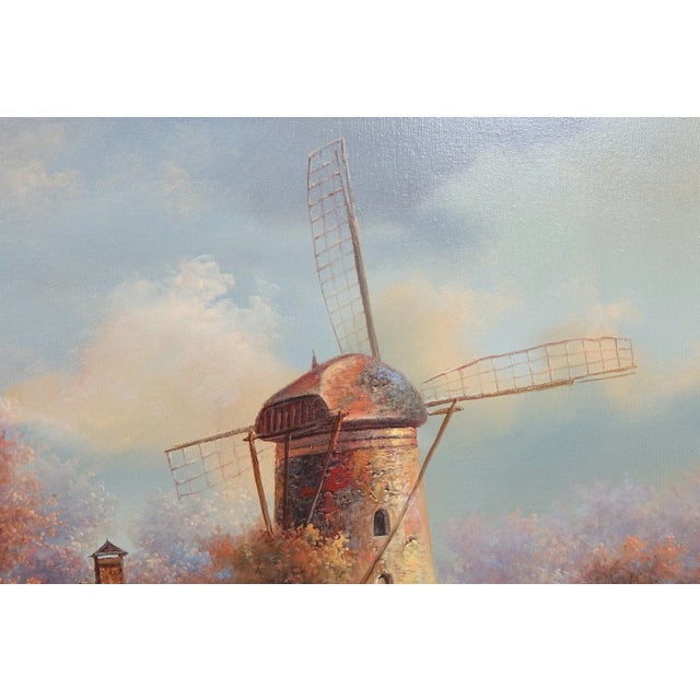 1960s European School Oil on Canvas Signed Original For Sale - Image 4 of 8