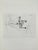Whimsical offset lithograph by celebrated artist Saul Steinberg, depicting the numeral “5” as a surreal pantry-like...