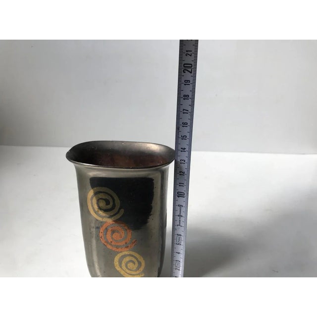 Art Deco Dinanderie Vase, 1930s For Sale - Image 6 of 8