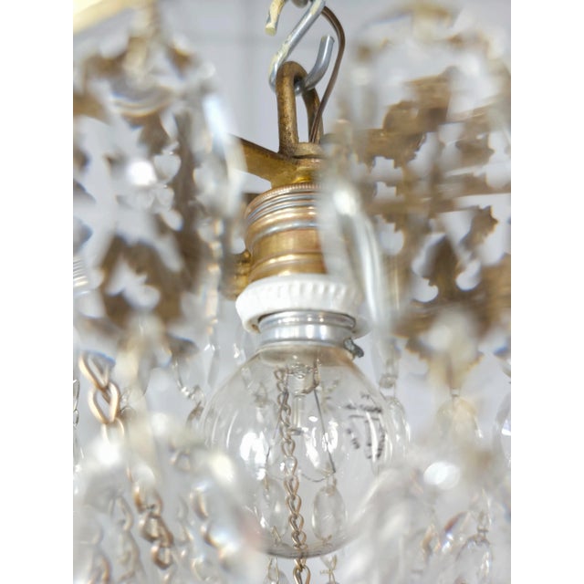 Crystal Ceiling Lamp, Spain, 1950s, in Very Good conditions. Designed 1920 to 1949 Up to 250V (Europe/UK Standard).The...