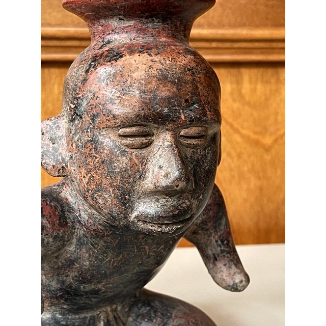 Ceramic Pre-Columbian Colima Hunchback Figure Vessel For Sale - Image 9 of 12