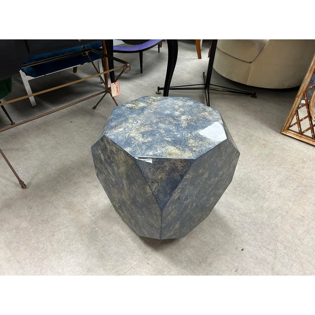 1980s French Modern Octagonal Lacquered Table For Sale - Image 9 of 11