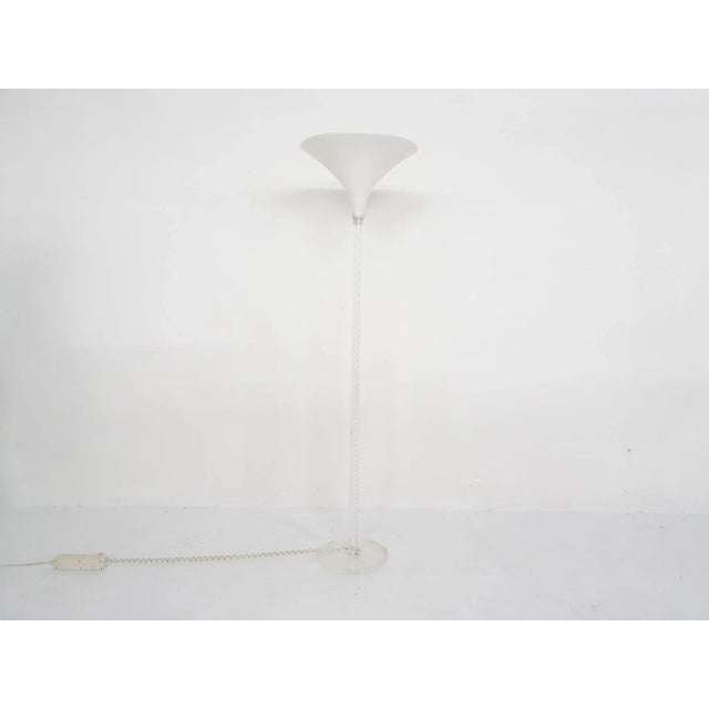 Dutch White Plexi Floor Light by Harco Loor For Sale - Image 9 of 9