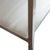 Glamorous yet Minimalist end table sourced from Belgium. It features solid white marble set atop a stunning bright steel...