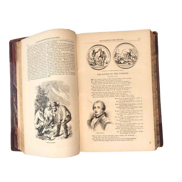 Antique Bound Volume XXII Harper's New Monthly Magazine 1860-1 Lincoln Civil War History For Sale - Image 4 of 17