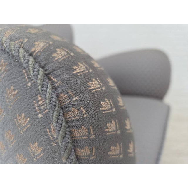 Danish Armchair in Fabric and Oak, 1950s For Sale - Image 4 of 18