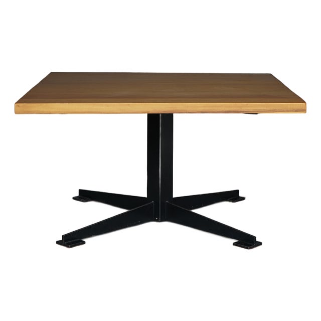 Brutalist Dining Table with Cherry Top by Wim den Boon, 1961 For Sale