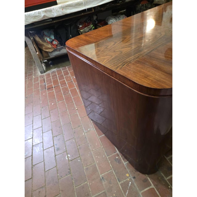 Art Deco Maeterlynck Desk in Indian Rosewood, Belgium, 1930s For Sale - Image 4 of 11