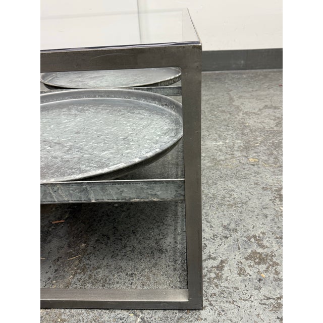 Blue Ocean Traders Tilford Glass Top Tray Coffee Table For Sale - Image 9 of 12