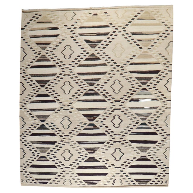 Mid 20th Century Modern Room Size Turkish Kilim For Sale - Image 10 of 18