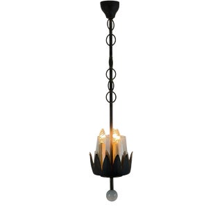 Murano Glass Chandelier attributed to Guglielmo Ulrich for Strada, Italy, 1940s For Sale
