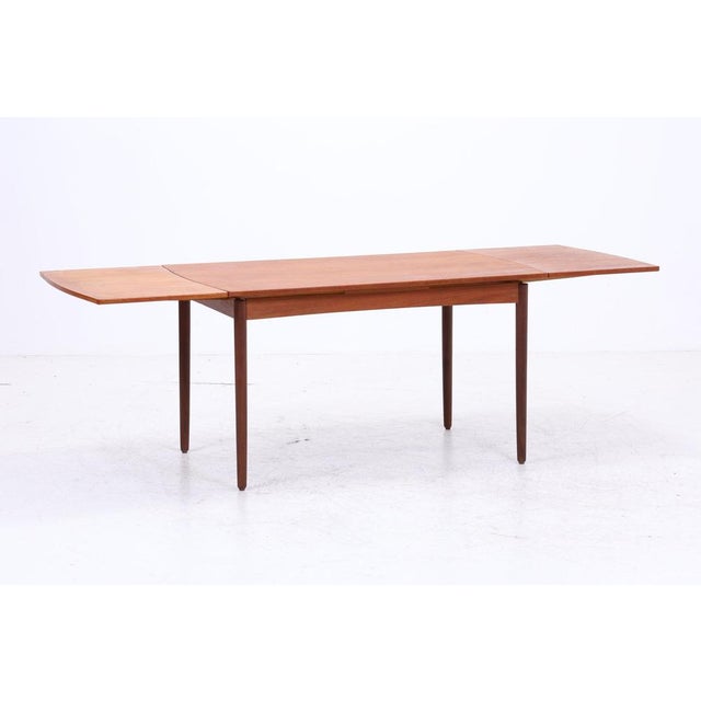 Mid-Century Extendable Dining Table in Teak, 1960s For Sale - Image 4 of 11