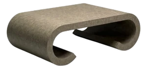 Karl Springer Style, Mid-Century Modern, Grey Faux Shagreen, Coffee Table, 1980s