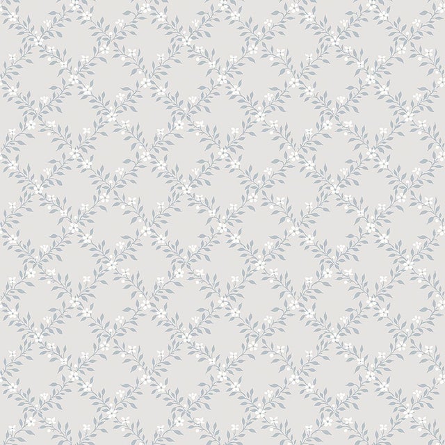 Mid-Century Modern Sample - Boråstapeter Sommarslöja Wallpaper in Blue For Sale - Image 3 of 3