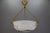 Large White Alabaster with Black Veins & Bronze Pendant, 1920s For Sale - Image 4 of 18