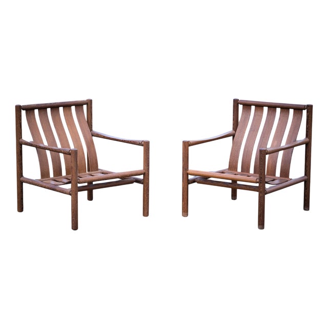 Wenge Lounge Chairs by Jørn Nilson, Denmark, 1966, Set of 2 For Sale
