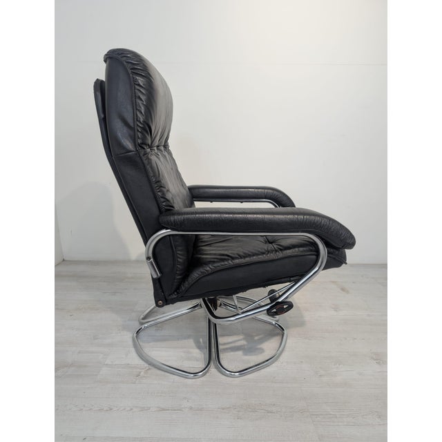 Danish Unico Lounge Chair in Leather and Chrome, 1960s For Sale - Image 9 of 18