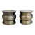 Robert Kuo Metal Indian Style Drum Side Tables, Pair For Sale