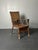 Rustic Art Deco Wabi Sabi Colonial Rattan and Faux Leather Oil Cloth Armchair, 1920s For Sale - Image 3 of 18