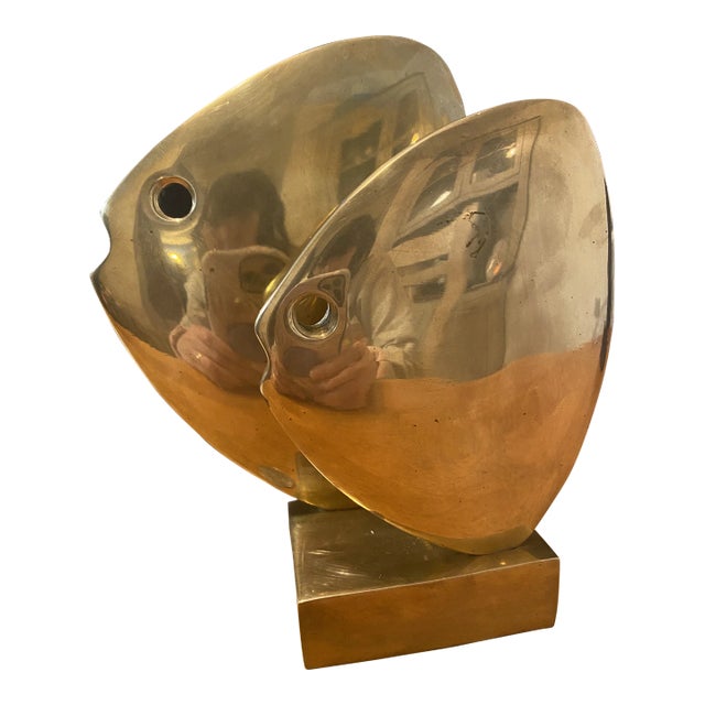 Mid Century Brass Fish Design Inspired by Hattakitkosol Somchai For Sale