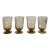 Vintage Morgantown Amber Crinkle Glass Goblets - Set of 4 For Sale