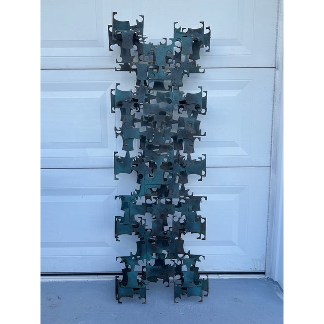Mark Weinstein Multidimensional Brutalist Metal Wall Sculpture For Sale - Image 10 of 12