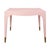 Elevate your game room with this sophisticated pink lacquer game table, featuring clean square tapered legs and two...
