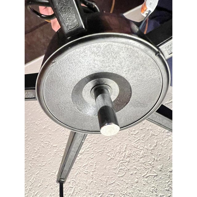 Wood German Teak, Glass and Chrome Cascade Pendant Lamp from Baum Leuchten, 1960s For Sale - Image 7 of 11