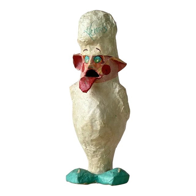 Vintage Folk Art Henri's Restaurant Paper Maché "Florida Money" Bank, Circa 70s-80s For Sale