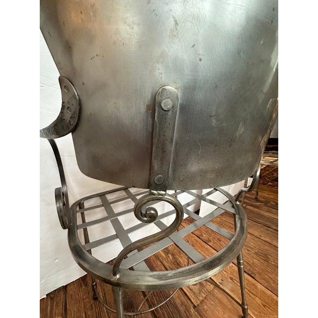 Hand Wrought Steel Italian Dining Armchairs-Set of 5 For Sale - Image 15 of 15
