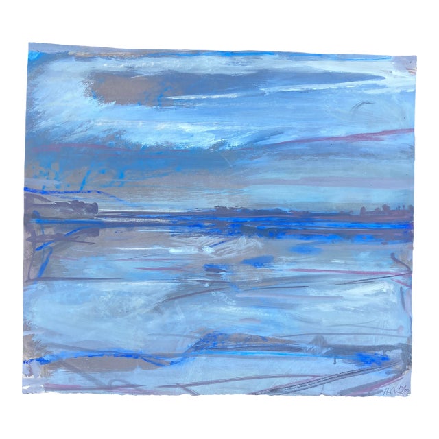 Contemporary Original Abstract Seascape Painting Signed For Sale