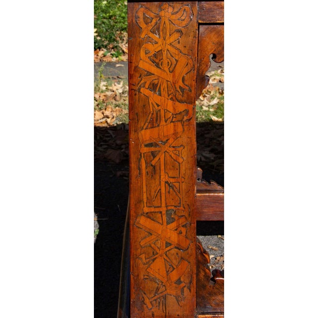 Renaissance Italian Rustic Baroque Tuscan Table With Marquetry 17th Century For Sale - Image 3 of 12