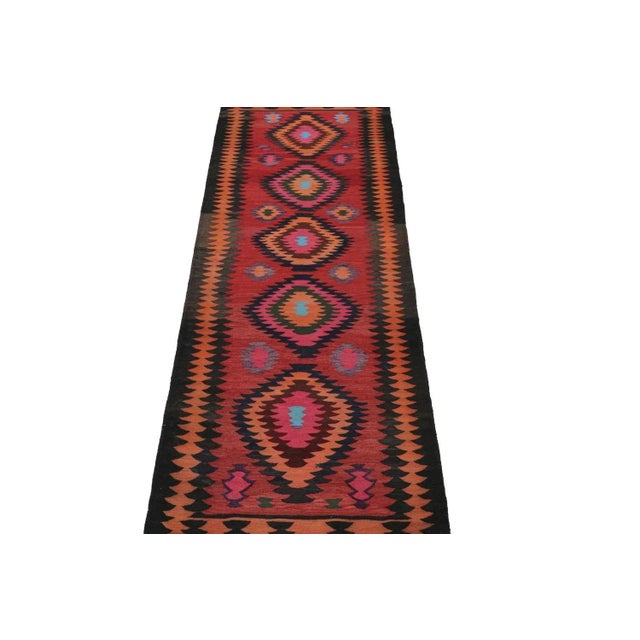 Rug & Kilim 1950s Vintage Persian Karadagh Kilim in Red With Vibrant Medallions, From Rug & Kilim For Sale - Image 4 of 8