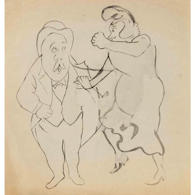 Watercolor drawing on paper realized by Mino Maccari in 1960s. Not signed, very good condition. This piece is attributed...