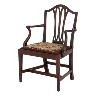George III Style Mahogany Arm Chair For Sale